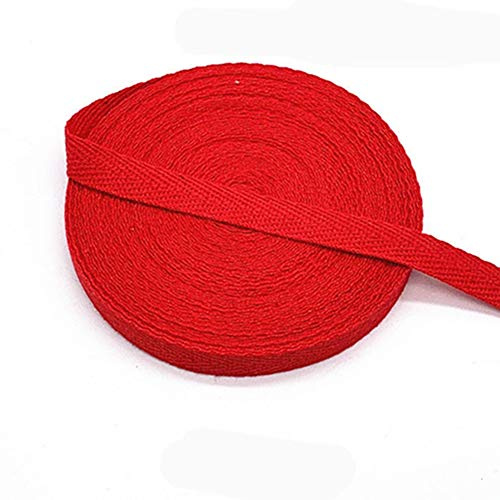 Egurs Baumwoll Gurtband 45m x 10mm Bunt Weiches Twillband zum Nähen | Robustes Gewebeband mit weicher Oberfläche, flexibel einsetzbar für DIY, Basteln, Kleidung, Taschen und Dekoration