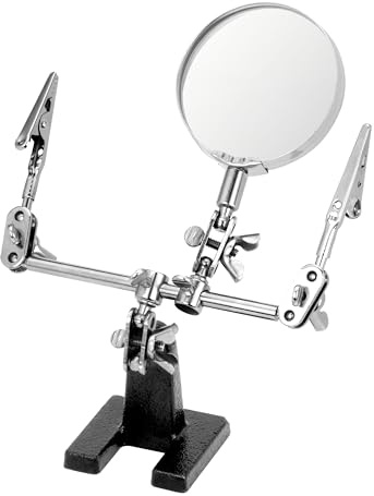 Helping Hand Magnifier Magnifying Glass Jewelry Clamp Holder Soldering Stand