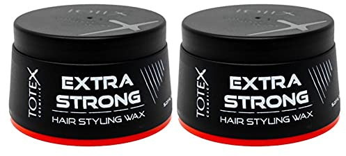 Totex Extra stark hårvax I extra starkt stylingvax I doft djupblått doftande hårvax I glänsande och naturligt hår I maximal kontroll I 150 ml (2 stycken)