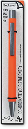 IF Bookaroo Stylo doux au toucher avec encre noire – Orange