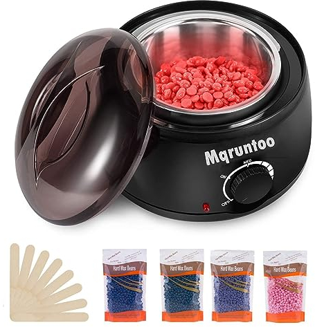 Wachswärmer Wax Warmer Wachs Haarentfernung Elektrischer Wachs Haarentfernung Set Enthaaren Wachsgert Waxheater Waxing Kit mit 4X100g Wachsperlen