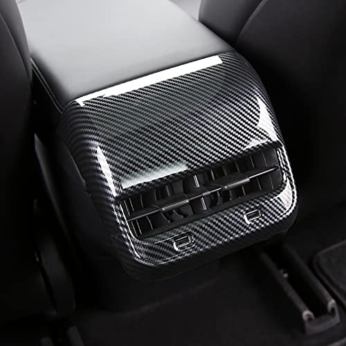 LIMBQS Carbon Fiber AC Vents Cover for Tesla Model 3 & Model Y, Rear Center Console Air Vent Trim for Tesla Accessories