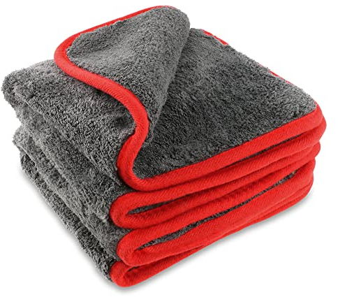Bonorum 3X Chiffon en Microfibre 1200 GSM/Chiffon en Microfibre pour l'entretien de la Voiture Doux et Absorbant/Chiffon en Microfibre Non Pelucheux pour l'entretien de la Voiture, Le Nettoyage e