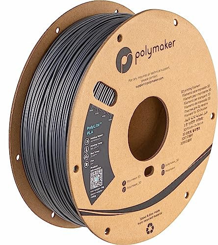 Polymaker PolyLite PLA - 1.75mm - 1kg - Steel Grey
