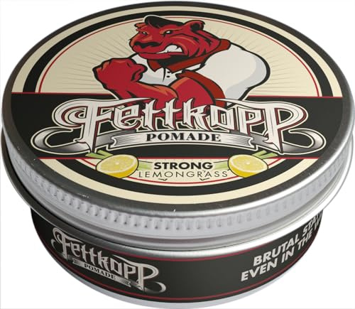 FETTKOPP POMADE - Classic Lemongras starker Halt (firm hold) - 99g Haarwachs & Haargel Alternative Barbershop Hairstyling Herrenpomade ölbasiert Made in Germany