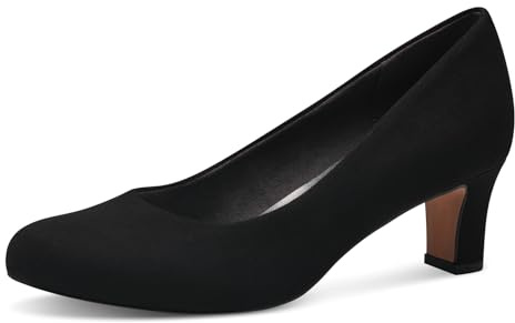 Jana Damen Pumps Kleiner Absatz Vegan, Schwarz (Black), 38 EU