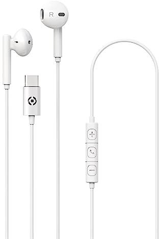 Celly Stereo earphones usb-c wh up1100typecwh