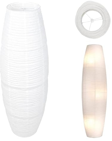 Euyaita Papier Stehlampe Lampenschirm Standleuchte Ersatzschirme Lampenschirm aus Papier Papierschirm Standleuchte Schirm Ersatz Reispapier Stehlampe Schirm für Wohnzimmer Schlafzimmer (110CM)