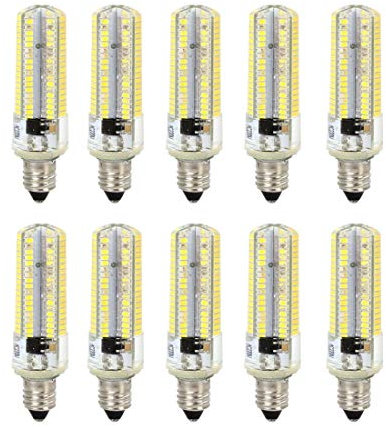 PONNYC 10 PCS E11 7W 152 LED 3014 SMD Lampadina LED 600-700 lm Freddo Bianco Dimmable Silicone LED Bulbs Cereale AC 220V (Dimensione : 110v$Cold White)