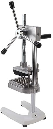 Akozon Coupe-Frites Pomme de Terre, Machine Manuelle Verticale en Alliage D'aluminium en Acier Inoxydable avec 3 Tailles de Lames pour Légumes, Concombres, Carottes, Cuisine
