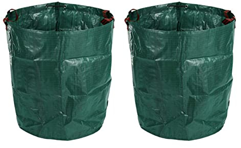 Spactz 2 x Gartenabfallsack, 270 l, groß, wasserdicht, wiederverwendbar, wiederverwendbar