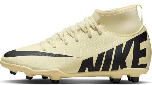 Nike Jr Superfly 9 Club Fg/MG, Soccer Shoe, Lemonade/Black, 38.5 EU