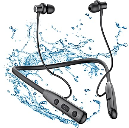 SOPPY Écouteur Bluetooth 5.3 Sport, écouteurs de Sport sans Fil écouteurs Bluetooth Intra-Auriculaires écouteurs Intra auriculaire Bluetooth avec Un microphone/IPX6/Réduction du Bruit, Noir