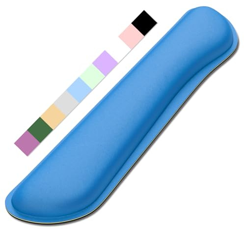 Dapesuom Repose-poignet pour clavier, coussin de poignet en mousse à mémoire de forme pour ordinateur de bureau, pour soulager la douleur, tapis de souris ergonomique avec base antidérapante pour
