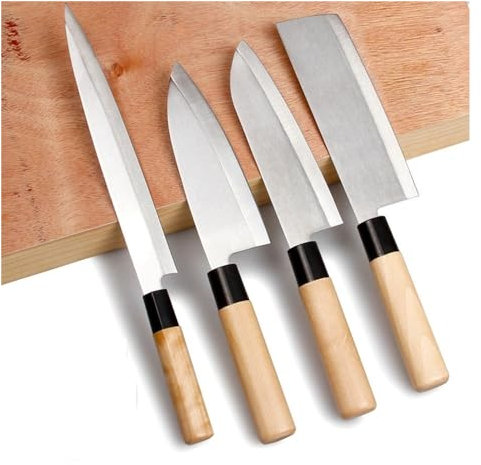 FBITE Juego de cuchillos Sashimi de salmón japonés, juego de cuchillos de cocina for filete de pescado y Sushi, cuchillo de cocina for cortar y pescar