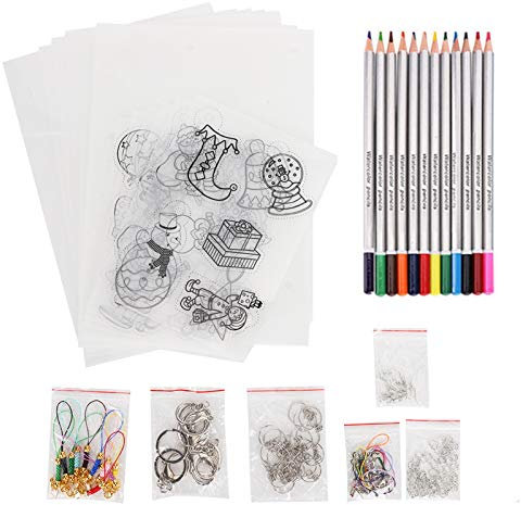ANKROYU Schrumpffolien-Set, transparenter Schrumpffolienbeutel, Farbstift-Wärmeschrumpffolienbeutel zum Verpacken von Schuhen, Seifen, Weihnachtsbeutel