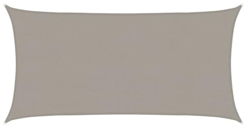 vidaXL Toldo de Vela Rectangular HDPE Gris Claro 160 g/m² 2,5x5 m