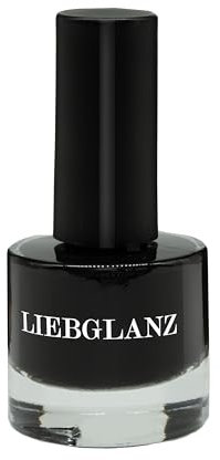 Liebglanz, Veganer Nagellack, Le Noir (schwarz), 100% Vegan, Schadstoffarm und Tierversuchsfrei, Made in Germany, 8ml