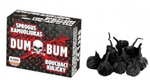 vama DumBum XXL Knallerbsen - extra Laute Knallteufel im schwarzen Papier, Ganzjahresfeuerwerk, Snap Bangers, 20 Stück je Schachtel, BAM/CE-zugelassen