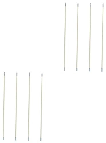 Cabilock 8pcs Chimney Cleaning Brush Rods for Flue Sweep Flexible Rotary System Rods Fireplace Tools Air Duct Cleaning Tools