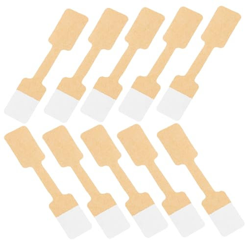 LALAFINA Schmuckpreisschilder 100 Stück Selbstklebende Etiketten Kraftpapier Reiß Und Bruchfest Für Ringe Halsketten Armbänder Schmuckkennzeichnung