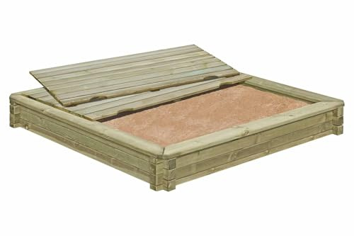 Gartenwelt Riegelsberger Sandkasten 180x180 cm mit Deckel aus Holz