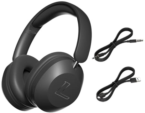 Casque supra-auriculaire – Casque Bluetooth monté sur le casque | Casque stéréo sans fil HiFi, casque sans fil portable 300 mAh, casque antibruit, cache-oreilles multifonctions pour un confort