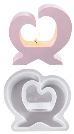 Limtula Stampi in Silicone A Forma Cuore per Decorazione in Gesso Resina Epossidica Silicone Stampi per Supporto per Supporto Tealight