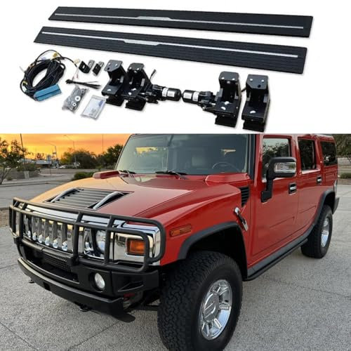 FTAPACCE Lot de 2 marchepieds électriques déployables pour Hummer H2 2003-2009