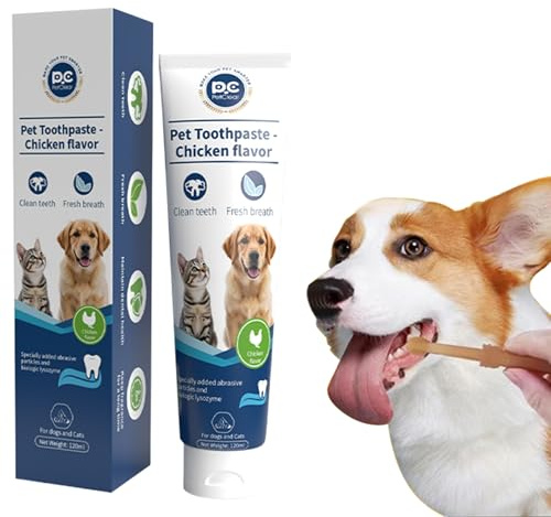 1x Hundezahnpasta zur effektiven Maulhygiene – Gegen Zahnstein & Mundgeruch, fördert optimale oral Balance (1 * 120G, Hühnerfleisch)