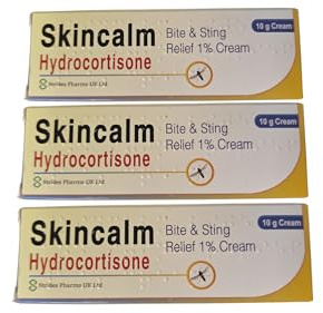 3 x Bite & Stings Relief Cream - Hydrocortisone 1% 10g Tube - Anti-Itch Cream