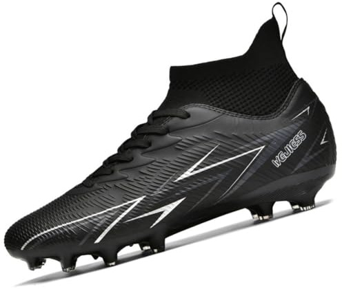 WEJIESS ¡Zapatos de Fútbol Estilo Alto, Suela de Clavos Potente, Domina el Campo