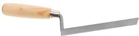 NUOBESTY Maurer Handwerkzeug Betonkelle aus Edelstahl mit Holzgriff 2cm Spachtel Werkzeug für Fliesenleger und Renovierung im Heimwerkerbereich
