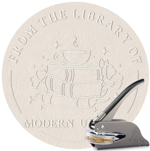 Mini Goffratrice Personalizzata con Testo, Timbro Personalizzato per Buste | Easycosy Embosser per Libri Personalizzato con Testo Nome, Timbri Personalizzati per Matrimoni, Ex Libris Timbro per Carte