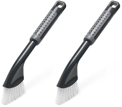 Addis ComfiGrip Grout Tile Cooker Cleaning Brush – Angled Hard Bristles for Precision Scrubbing of Grout Lines, Tiles & Bathroom Edges – Wall & Floors - Kitchen Cooker, Hobs and Grills - 2 Pack