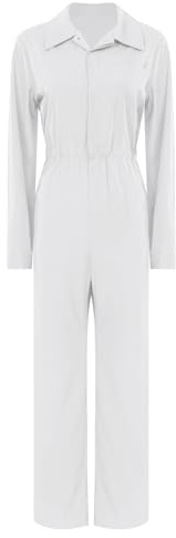 Alvivi Dam arbetsoverall blåman jumpsuit overall skyddsdräkt verkstad kostym rallyekombi mekaniker coverall arbetskläder, Vit, S