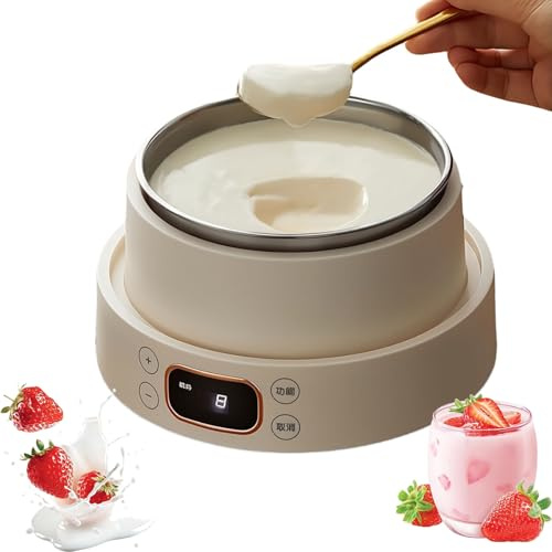 Yogurtera 1000Ml,yogurtera Eléctrica Portátil,Pantalla LED Temporizador Ajustable,máquina para Hacer Yogur para Hacer Yogur Orgánico,natto,postres Caseros