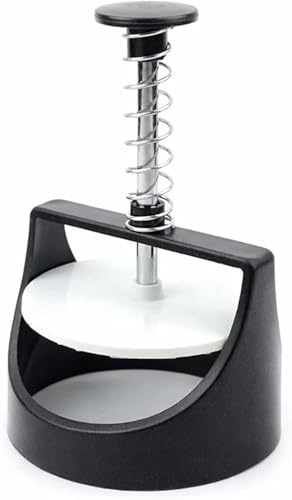 PNJB Manual Burger Patty Press, Spring-Loaded Handle, Non-Stick Base, Even Thickness, Hamburger Maker for Perfectly Shaped Beef, Chicken etc, Perfect for Home Kitchens, BBQs, Cafés & Restaurants