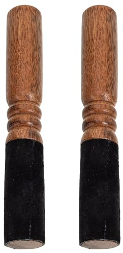 Levemolo 2 mazos para cuencos sonoros con mango antideslizante, baquetas de madera para percusión, accesorio para cuencos de meditación y yoga.
