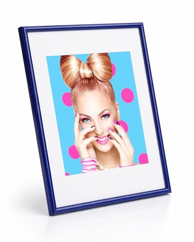 Bilderrahmen Kunststoff Lifestyle Foto Rahmen Collage Wanddeko Poster Photo Style: Farbe: Blau | Format: 40x50