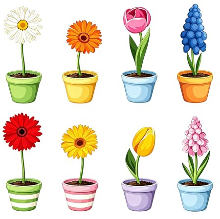 Fensterbilder Blumen 2 Stück, selbstklebende Fensterfolie mit verschiedenen Blumenmotiven, als Fensterdeko für Wohnzimmer und Schlafzimmer, Frühling Sommer Dekoration