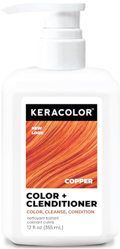 Keracolor Clenditioner COPPER Hair Dye - Semi Permanent Hair Color Depositing Conditioner, 12 Fl. Oz.