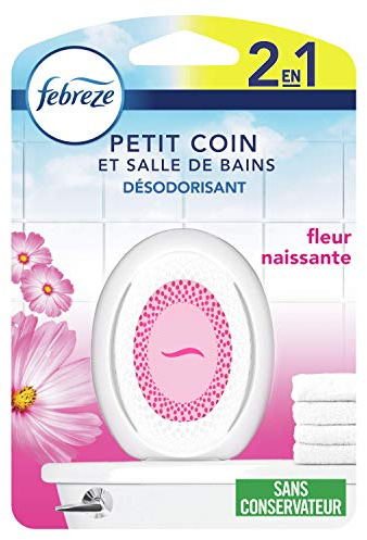 Febreze Lufterfrischer für das Badezimmer, entfernt Gerüche und erfrischt den Innenraum, frische Blume,