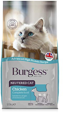 Burgess Dry Neutered Cat Food, 10kg