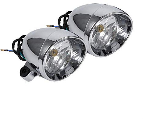 KIMISS Faros de motocicleta estilo de bala de luz antiniebla para faros delanteros moto custom 2 phares rond de moto 12v antinieblas motocicleta