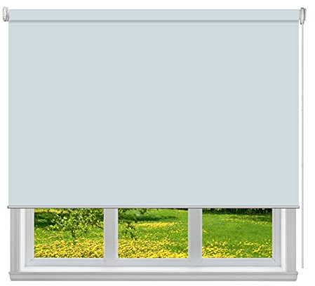Wwtt Rollo 100% UV-Block Rollo Rollo, Fensterrollo mit Wärmegedämmter Lichtsperre, Totales Verdunkelungsrollo für Bürohaus, Hellblau (Size : 120cm x 240cm(3.2ft x 7.9ft))