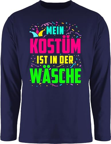 Shirtracer - Langarmshirt Herren Langarm Shirt - Karneval & Fasching - Mein Kostüm ist in der Wäsche I Fastnacht I Fasnacht I Fasnet