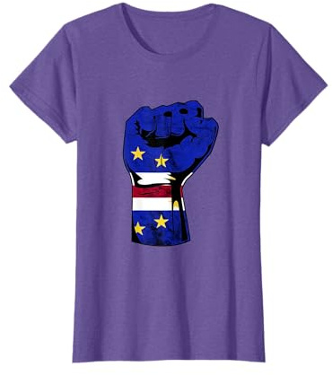 Cape Verde Cape Verdean Flag Power Handfist Cabo Pride T-Shirt