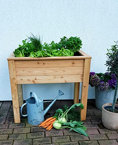 Gartenwelt Riegelsberger Stelzenhochbeet aus Lärche naturbelassen 120x45x75 cm Pflanzbeet Kräuterbeet Gemüsebeet