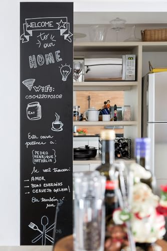 Magnet-Tafel-Folie Farbe: schwarz | 40 Größen | Preis-Leistung Top beschreibbar, abwischbar, magnetisch | Kreide Tafel Magnet Folie (120x30cm)